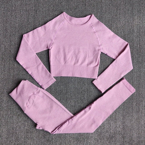 Yoga Set Seamless Women's Sportswear Workout Clothes Athletic Wear Gym