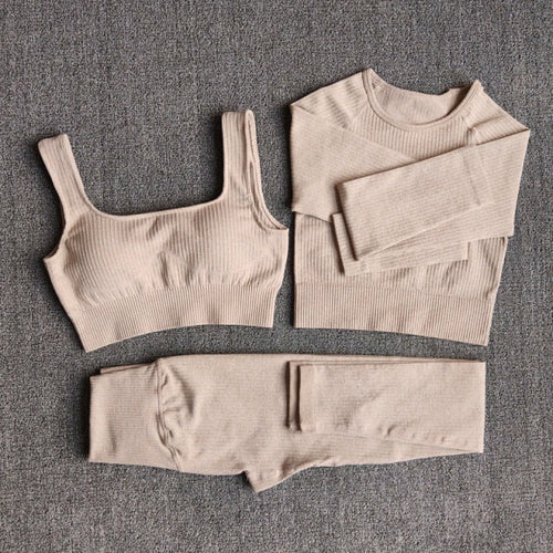 Yoga Set Seamless Women's Sportswear Workout Clothes Athletic Wear Gym
