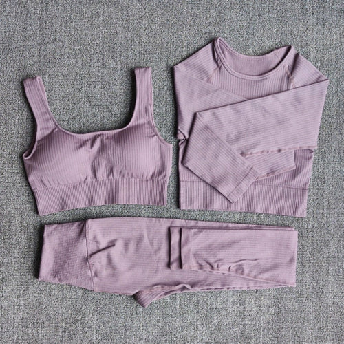 Yoga Set Seamless Women's Sportswear Workout Clothes Athletic Wear Gym