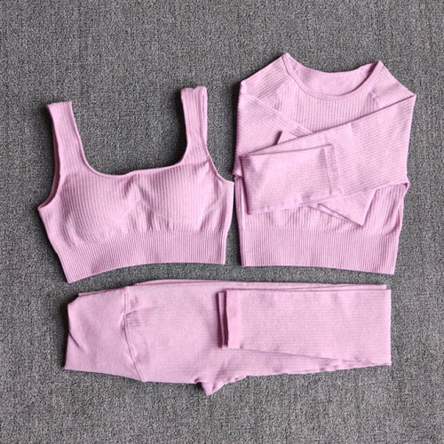 Yoga Set Seamless Women's Sportswear Workout Clothes Athletic Wear Gym