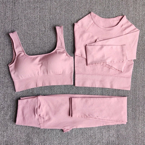 Yoga Set Seamless Women's Sportswear Workout Clothes Athletic Wear Gym