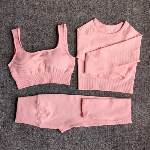 Yoga Set Seamless Women's Sportswear Workout Clothes Athletic Wear Gym