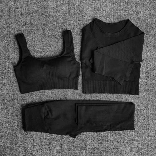 Yoga Set Seamless Women's Sportswear Workout Clothes Athletic Wear Gym