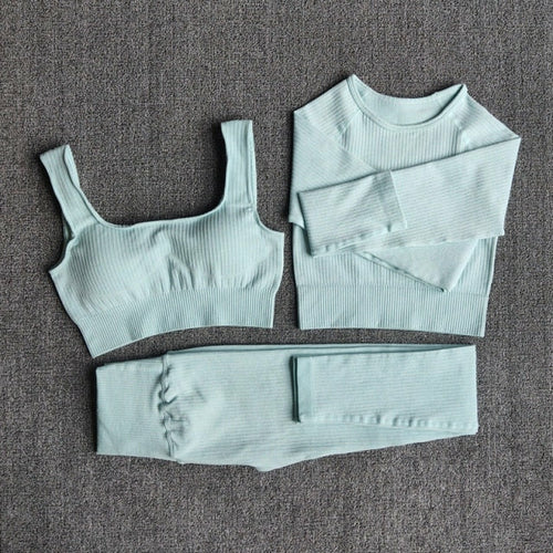 Yoga Set Seamless Women's Sportswear Workout Clothes Athletic Wear Gym
